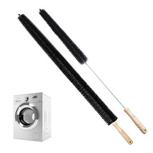 Radiator Cleaner Brush Set, 2pcs Radiator Brush with Wooden Handle, Dryer Vent Cleaner Kit, Flexible Tumble Dryer Cleaner