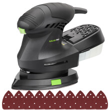 GALAX PRO 200W Detail Sander, 12000 OPM Electric Orbital Sander with Dust Collection and 10 Pieces of Sandpaper
