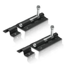 XFORT 2 Pack Heavy Duty Tower Bolt Black 100mm (4"), Door Lock Bolt, Strong Black Coated Door Barrel Bolt