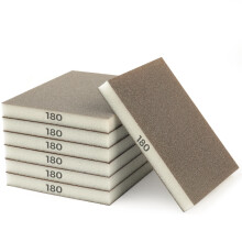 STEBRUAM 6 Pieces Sanding Sponges, 180 Grits Specifications Sanding Pads,sand sponge Washable and Reusable,Sand Paper Pack for Metal Wood Wall