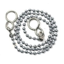 fiXte Ball Type Replacement Bath Sink Chain with Fitted S Hook Chrome Plated 450
