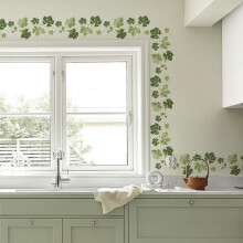 SROOD 240cm Ivy Wall Stickers, Reusable Plant Decals, Peel and Stick Nature Wall Decoration for Living Room and Bedroom