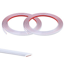 10M(5M*2 Rolls) White Flexible Moulding Trim,Self-Adhesive Decorative Edging Strip for Tile, Wall, Mirror, Ceiling, Floor, Panel