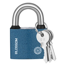 RosewineC Heavy Duty Padlock, Iron Padlock with 3 Keys, Weatherproof Security Lock for Outdoor Use, Shed, Warehouse, Fence, Office (50 MM)
