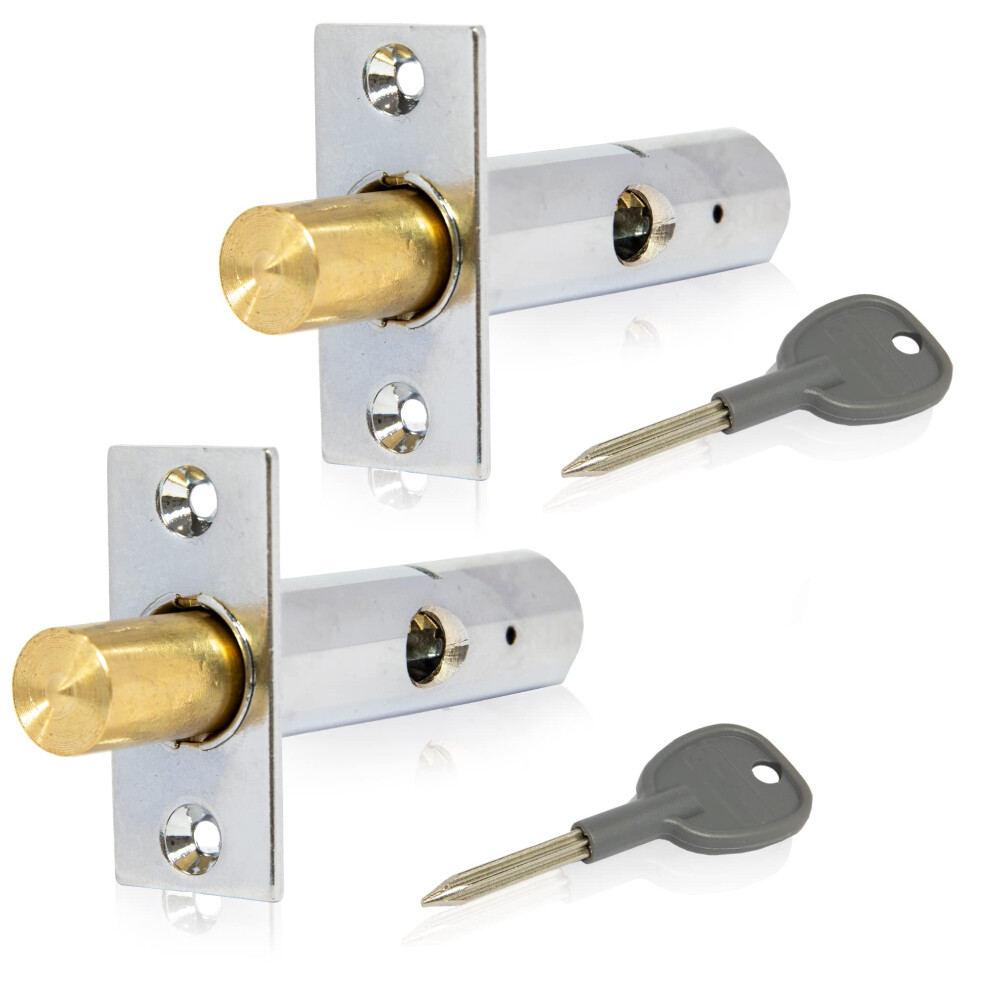 Xfort 2 Pack Mortice Door Bolts With 2 Star Keys, Door Security Rack Bolt Providing Enhanced Protection For Doors And Windows At Home And In The 5051226635717