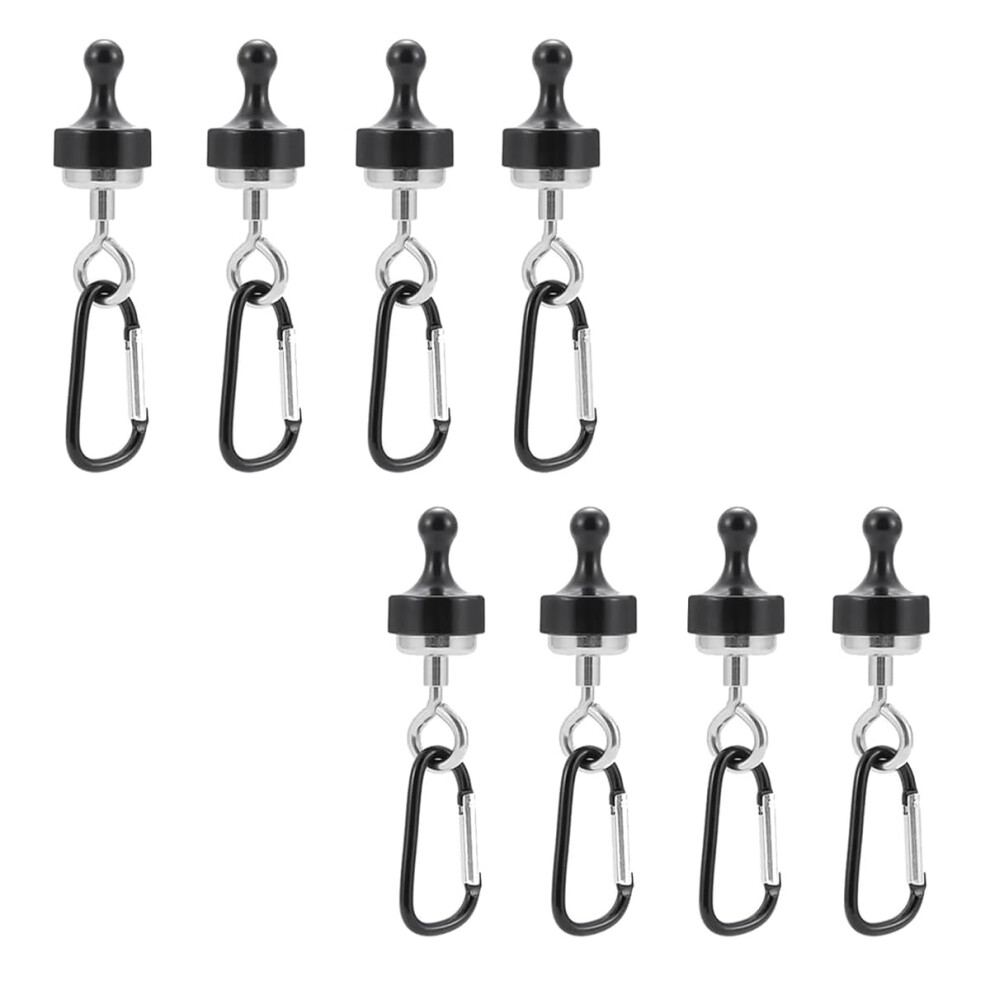 Sarini 8 Pcs Magnet Camping Hooks,Heavy Duty Magnet Hook With Carabiner,Magnet Hanger D Shape Tent Buckles For Outdoor Tents Swivel Swing(Small) 5051226643996