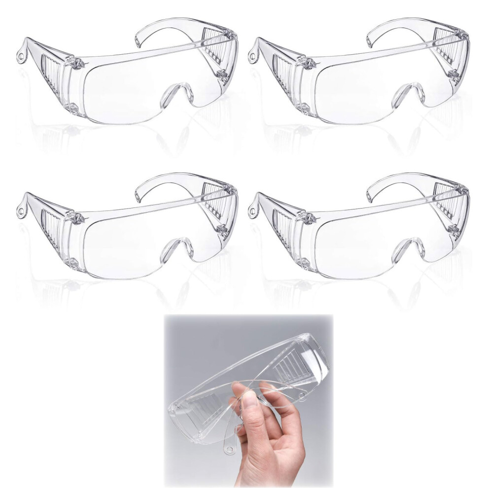 Zhdwc Safety Glasses - 4 Pack Eye Protection Goggles With Anti-Splash, Anti-Scratch & Dustproof Lens For Outdoor & Lab Use 5051226639784