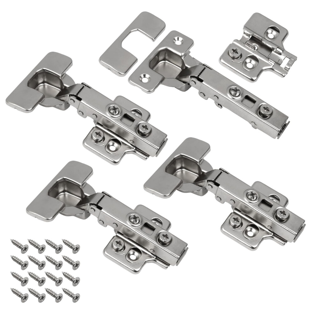 3D Soft Close Hinge Suitable For Ikea Besta Door With Cover - Easy Installation And Easy To Adjust (4 Pieces) 5051226631849