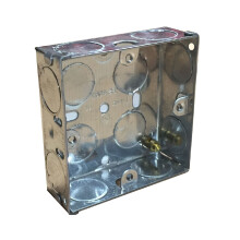 Single Metal Back Box 25mm Flush Wall Pattress / 1 Gang Electrical Socket Switch