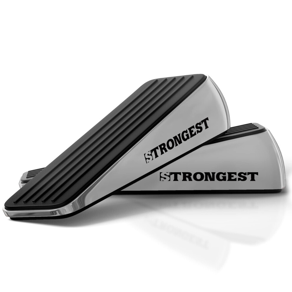 Strongest Home Wall & Door Stopper, Heavy Duty Door Stop Wedge Made Of Premium Quality Zinc And Rubber Suits Any Door 5051226597299