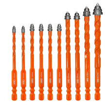 BGTEC Serrated Carbide Masonry Drill Bit Set - 10PCS 5 * 2+6 * 4+8 * 2+10+12MM Multi-Purpose Wood Drill Bits for Masonry, Wood, Plastic, Brick, Tile