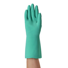 Ansell AlphaTec 37-675 Chemical-Resistant Nitrile Gloves/Gauntlets for Industrial, Chemical, and Food Handling, Green, Size 9 (12 Pairs)