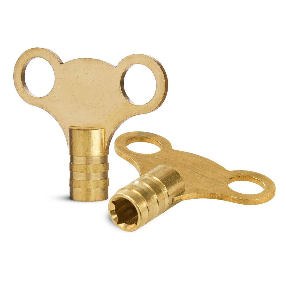 Goodility Brass Radiator Key For Bleeding Radiators, 5Mm Radiator Bleed Key Uk, Pack Of 2 Solid Radiator Air Vent Keys For Optimizing Central Heating 5051226645037