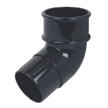 Floplast (50mm Offset Bend) (Black) 50mm Downpipes & 76mm Miniflo Guttering for shed, Porch, Conservatory, Out Building