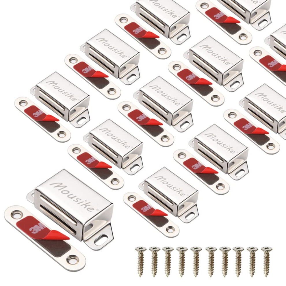 Mousike Cabinet Magnets 15Kg Stainless Steel Magnetic Door Catch Magnetic For Kitchen Cupboard Wardrobe Closet Cabinet Door Drawer Latch 5051226633676