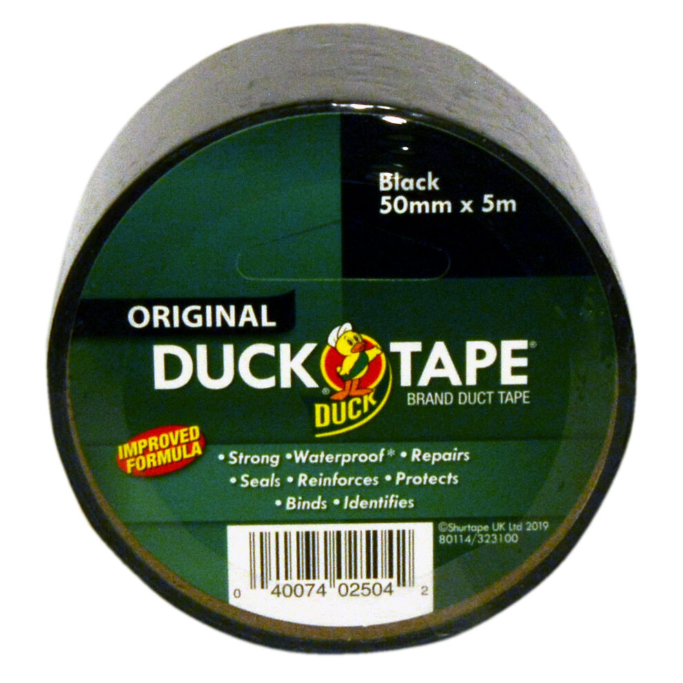 Duck Tape Original White Duct Tape, 50Mm X 25M Heavy Duty, Waterproof Gaffer, Gaffa Sticky Tape, Strong Adhesive Cloth Repair Tape 5051226595738