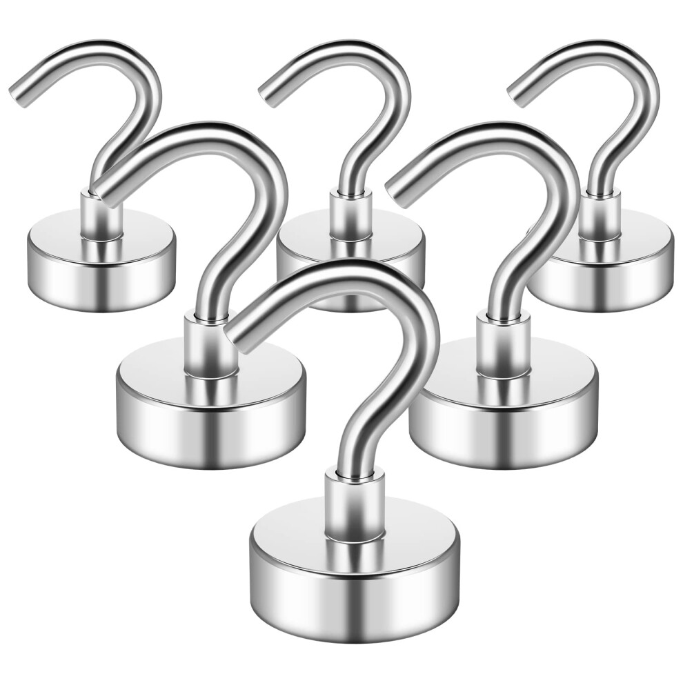 Findmag Magnetic Hooks For Cruise Cabins, 14Kg Heavy Duty Magnet Hooks, 6 Pack Strong Magnetic Hooks For Fridge, Magnet Hook For Hanging, Kitchen 5051226627606
