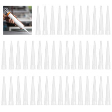 Spare Sealant Nozzles, 40 Pcs Mastic Nozzles, Plastic Screw on Caulking Gun Replacement Nozzlee for Silicone Sealant Adhesive (White)