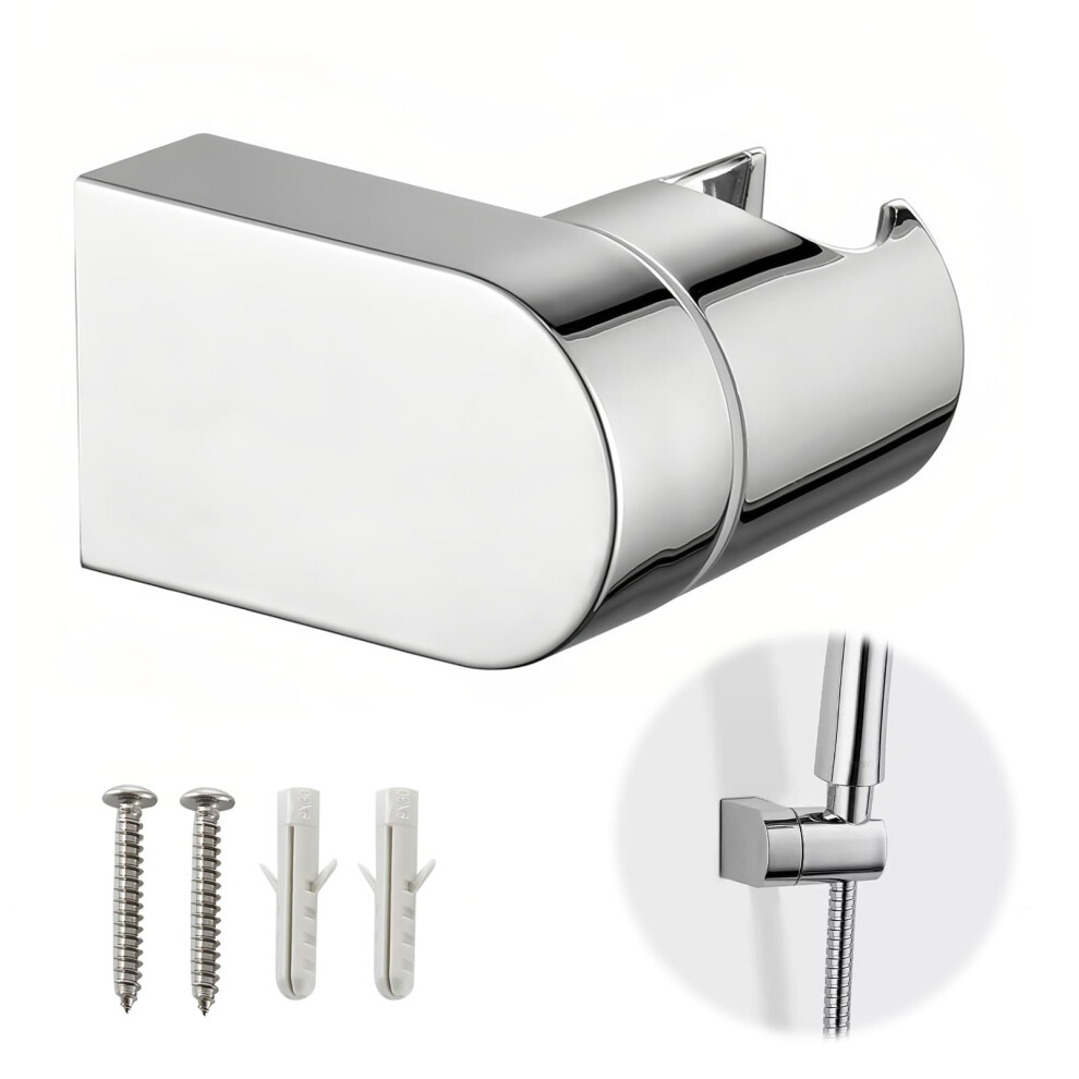 Shower Head Holder, Universal 360Adjustable Angle Chrome Plated Shower Bracket, Abs Plastic Replacement Handheld Shower Holders 5051226590542