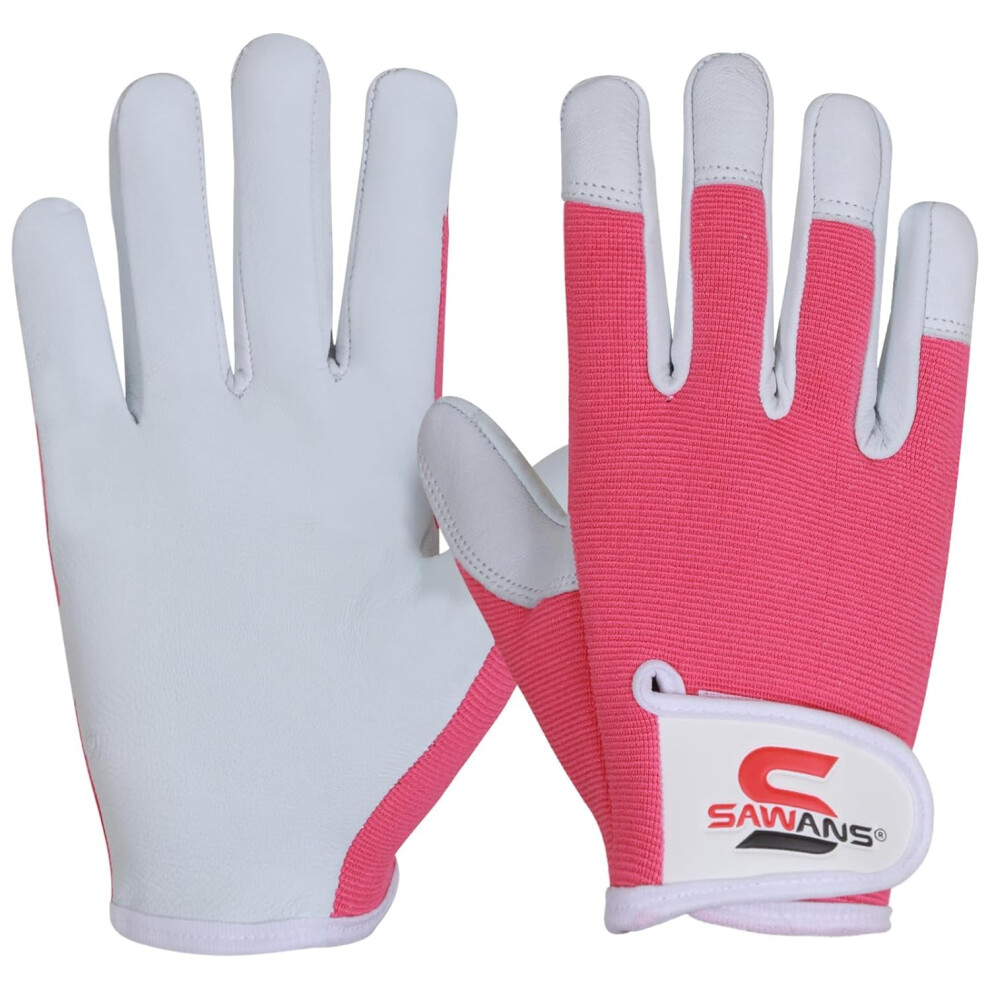 Sawans Leather Gardening Gloves For Women/Men Ladies Working Gloves Thorn Proof Rigger Garden Gloves Safety Work Gloves Gardening Gifts Multipurpose 5051226657412