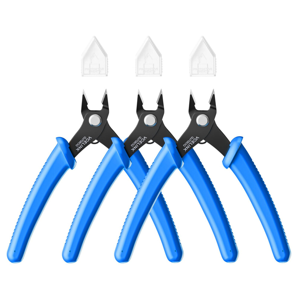 Vcelink Side Cutters Wire Cutters Precision Flush Cutters Small Cable Snips Diagonal Pliers Ideal For Electronic Industry Repair, Jewelry Processing, 5001384233911