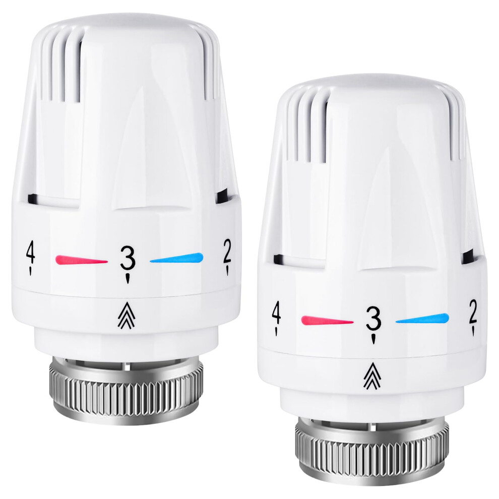 Flintronic 2Pcs Thermostatic Radiator Valve Head, M30 X 1.5 Trv Radiator Thermostat Valve Replacement Head 5051226644689