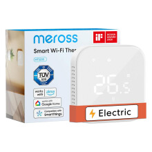 Meross Smart Thermostat for Electric Underfloor Heating, WiFi Room Thermostat with Timer, Dual Sensors, Heating & Cooling, Energy Saving, App Control