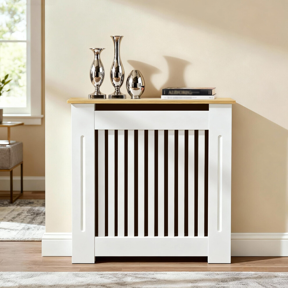 Tall Radiator Cover 90Cm High, External 92Cm Height Small Heater Covers With Wood Texture Nature Top 5051226610714