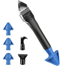 AHRLIC 5 in 1 Caulking Tool, Multi-Function Caulk Remover Tool and Silicone Scraper, Stainless Steel Bathroom Sealant Remover for Bathroom, Kitchen