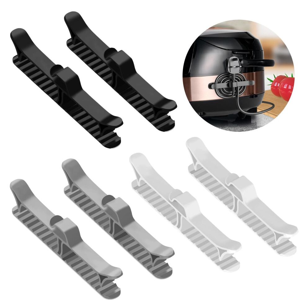 Cord Organiser For Kitchen Appliances, 6 Pack Cable Tidy Clips, Self Adhesive Cable Winder, Cable Management Buddy For Coffee Maker, Air Fryer Mixer 5051226633188