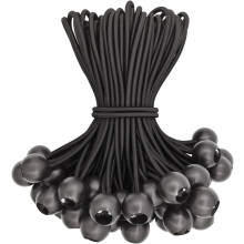 Lylxienty Bungee Cords with Balls 50PCS Tarpaulin Bungee Cords 6 Inch Bungee Balls Small Heavy Duty Elastic Ties Elastic Bungee Straps Short,Tie-Down