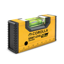flintronic Spirit Level Magnetic, 10cm Level Tool Aluminium Alloy, Shock Proof Mini Level, Strong Magnet Base, Lightweight & Portable