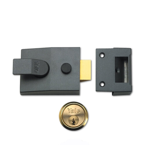 Yale Yale Locks 89DMGPB Deadlock Nightlatch DMG Brass Cylinder 60mm Backset (Boxed)