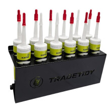 Tradetidy Storage Silicone Sealant/Mastic/Adhesive Holder, Ideal for Vans, Garages, Workshops, Strong Steel Construction, Rounded Edges for Safety