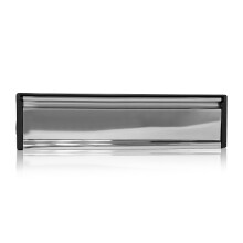 Xfort MailPlate 12" Letterplate Polished Chrome, Premium Draught Proof Postal Letterbox