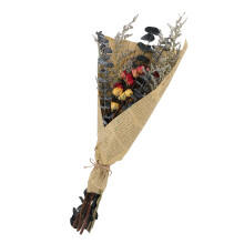 Getrockneter Blumenstrauß mit Stiel - Echte getrocknete Blumen