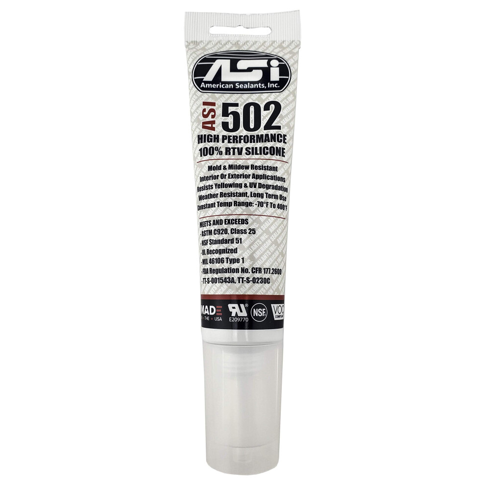 Clear Food Grade Silicone Sealant - 2.8 Oz Squeeze Tube By Silicone 5051226615139