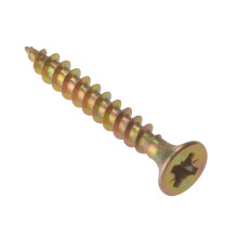 ForgeFix Multi-Purpose Single Thread Screws | 5.0 x 50mm | Zinc Yellow Passivated | Box 200