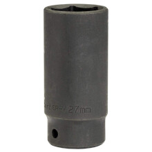 Draper Expert HI-TORQ 1/2" 27mm Deep Impact Socket | 6 Point Hex Socket | Chrome Vanadium Steel Wrench Accessory | 12748