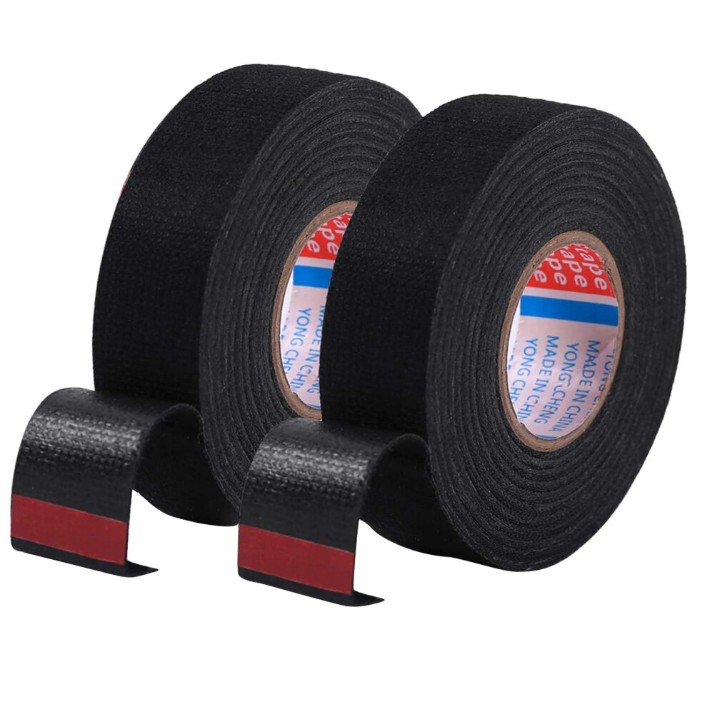 Kiptvo 2Pcs Wiring Harness Cloth Tape - Flexible Noise Damping Cable Loom Tape For Car & Motorcycle (19Mmx15m) 5051226623141