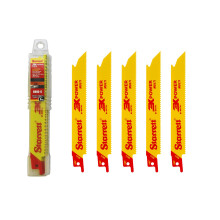 Starrett Multi Purpose Reciprocating Saw Blade - 5 Pieces B610-5 Bi-Metal 150 mm/6" Inch 10TPI Unified Shank