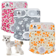 UFO PET Dog Period Heat Pants for Season Incontinence, Super Absorbent Washable Dog Puppy Nappies Female X Large, Doggy Knickers for Season 3 Pack