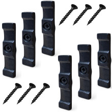 HanaMoon Black Coated Turn Buttons Latch with Screws 63mm (2.5 Inch) for Shed Doors, Gates, Rabbit Hutches, Cabinets, Durable Metal Thumb Catches -Pa