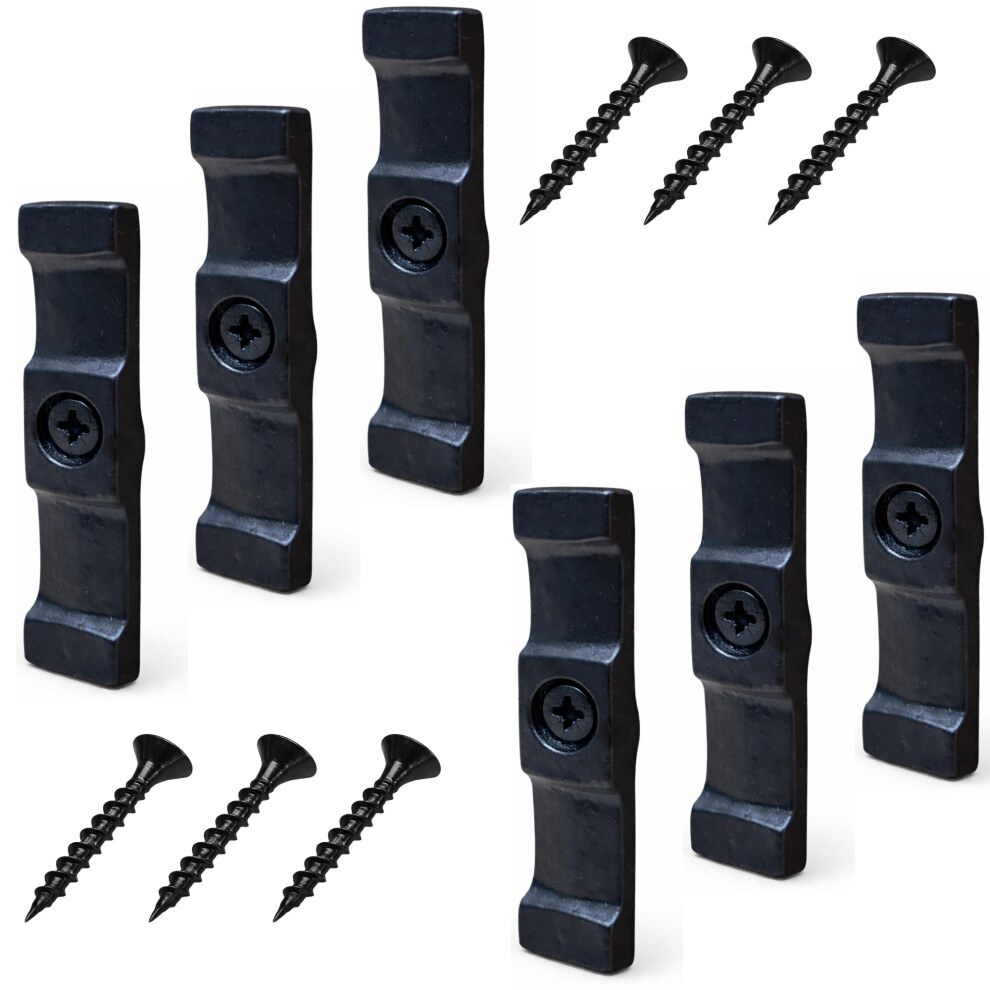 Hanamoon Black Coated Turn Buttons Latch With Screws 63Mm (2.5 Inch) For Shed Doors, Gates, Rabbit Hutches, Cabinets 5051226643101