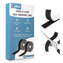 JelKen Hook and Loop Tape, 30mm x 6m, Heavy Duty Self Adhesive Tape Extra Strong Double Sided Sticky Strips for Carpet Picture Hanging Fabric Home