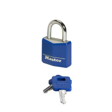 Master Lock 9131EURDCOL Key Padlock in Aluminium with Vinyl Cover, Random Color,