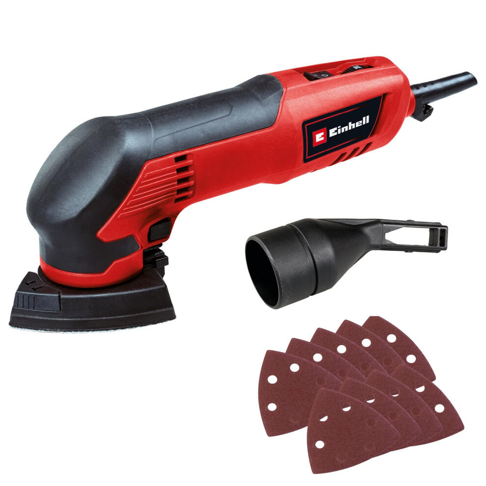 Einhell Electric Detail Sander 200W, Triangular Orbital Sander For Wood With Dust Extraction, 2Mm Oscillating Circuit, 22,000 Rpm Oscillation Rate