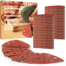 KONGMING 120 PCS Mouse Sander Pads Grit 40 60 80 120 240 400 Sanding Pads 6 Hole Hook and Loop for Multi Electric Sander