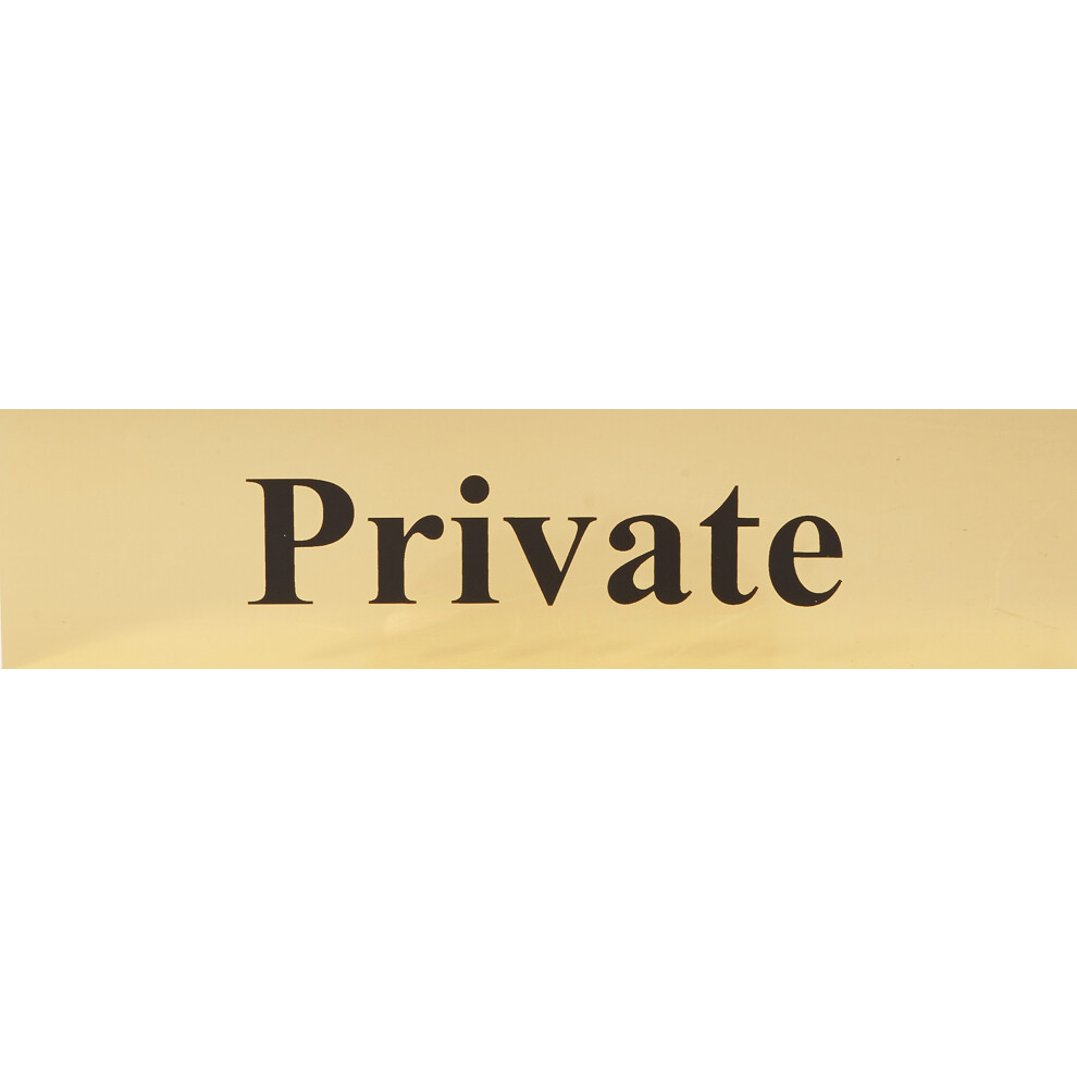 Scan Sca6012 Self Adhesive Brass Effect Sign - Private - 200 X 50Mm 5051226647239