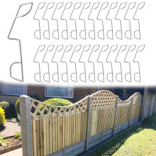 25 Pcs Fence Panel Grips Clips Stop Rattling Durable Stainless Steel Grips for 6 Fences,25 Pcs for 12 Fences Garden Wind Protector,Wedges to Stop